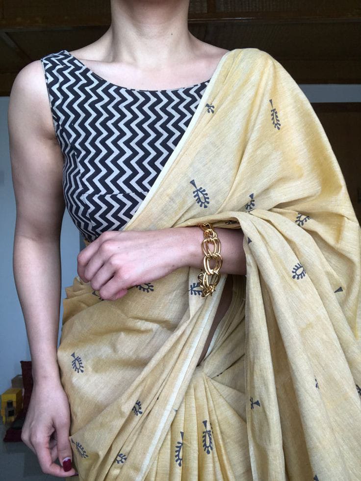 Summer Yellow Chanderi Cotton Saree