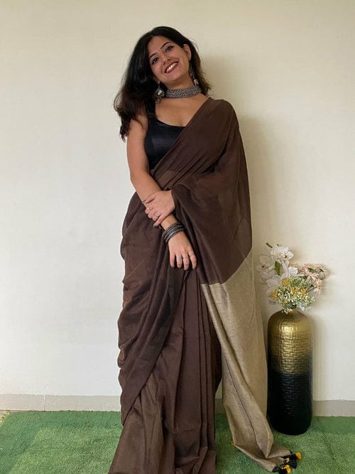 Copper Brown Handloom Khadi Cotton